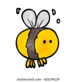 freehand textured cartoon bee