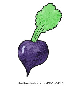 freehand textured cartoon beetroot