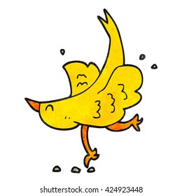 freehand textured cartoon bird