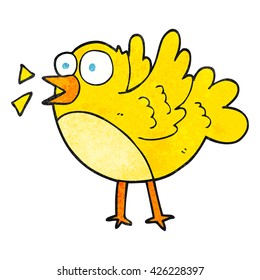 freehand textured cartoon bird