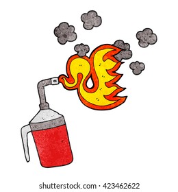 freehand textured cartoon blow torch