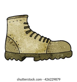 freehand textured cartoon boot