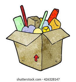 caja de dibujos animados con textura libre de las cosas