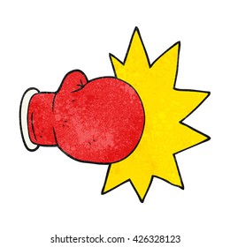 freehand textured cartoon boxing glove