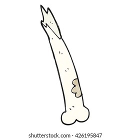 freehand textured cartoon broken bone