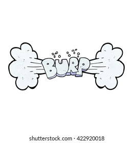 freehand textured cartoon burp symbol