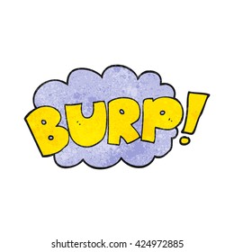 freehand textured cartoon burp text
