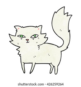 freehand textured cartoon cat