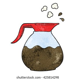 freehand textured cartoon coffee jug