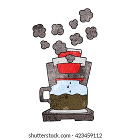 freehand textured cartoon coffee maker