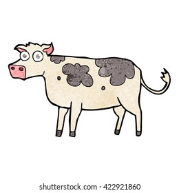 freehand textured cartoon cow
