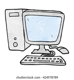 computadora de escritorio de dibujos animados con textura libre