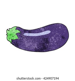 freehand textured cartoon eggplant
