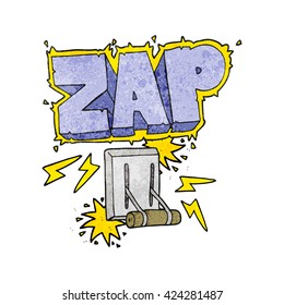 zapping de interruptor eléctrico de caricatura con textura libre