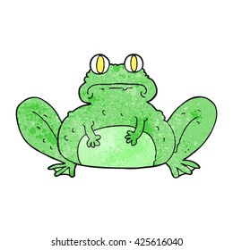 freehand textured cartoon frog