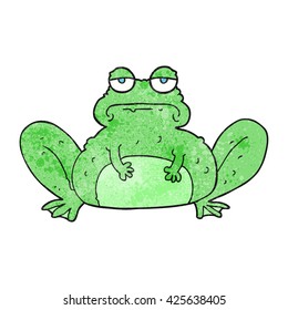 freehand textured cartoon frog