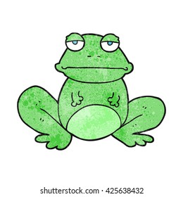 freehand textured cartoon frog