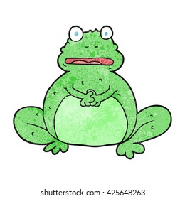 freehand textured cartoon frog