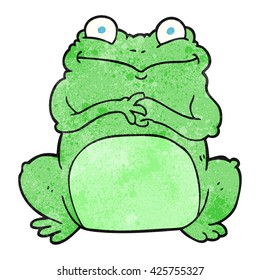 freehand textured cartoon funny frog
