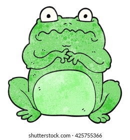 freehand textured cartoon funny frog