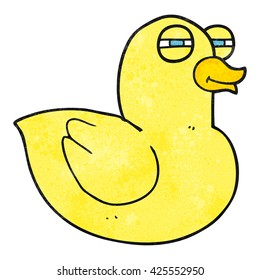 freehand textured cartoon funny rubber duck