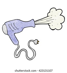 freehand textured cartoon hair dryer