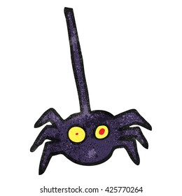 freehand textured cartoon halloween spider