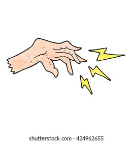 freehand textured cartoon hand casting spell