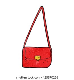 freehand textured cartoon handbag