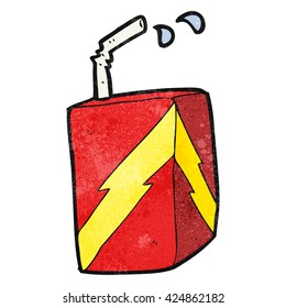 freehand textured cartoon juice box