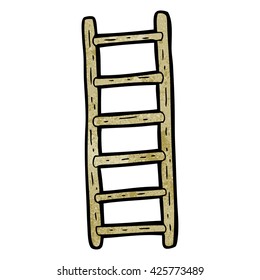 freehand textured cartoon ladder