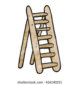 freehand textured cartoon ladder