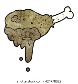 freehand textured cartoon meat