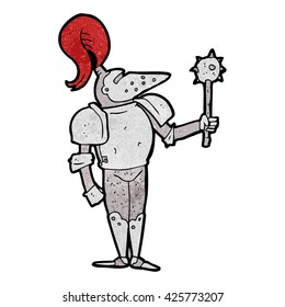 freehand textured cartoon medieval knight