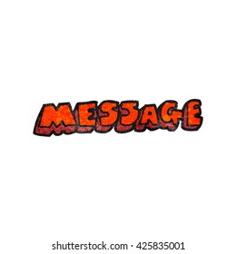 freehand textured cartoon message text