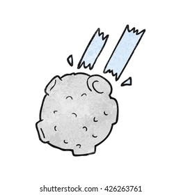 freehand textured cartoon meteor