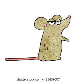 freehand textured cartoon mouse