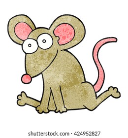 freehand textured cartoon mouse