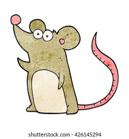 freehand textured cartoon mouse