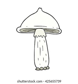 freehand textured cartoon mushroom