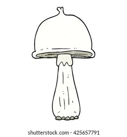 freehand textured cartoon mushroom