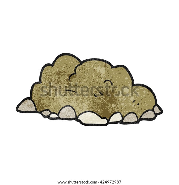 Freehand Textured Cartoon Pile Dirt Stock Vector (Royalty Free) 424972987