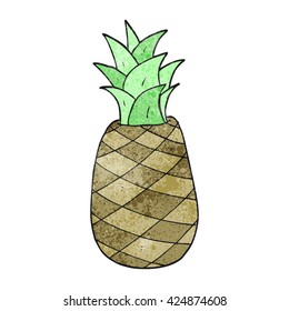 freehand textured cartoon pineapple