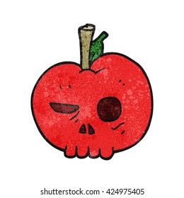 Freehand Textured Cartoon Poison Apple Stock Vector (Royalty Free ...