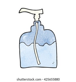 freehand textured cartoon pump bottle
