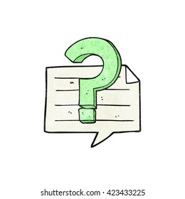 caricatura de mano libre textura marca de interrogación burbuja de habla