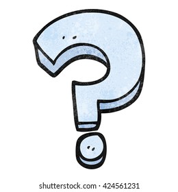 signo de interrogación de caricatura con textura libre