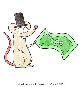 freehand textured cartoon rich mouse