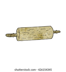 freehand textured cartoon rolling pin
