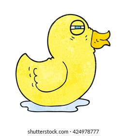freehand textured cartoon rubber duck